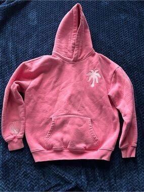 PINK PALM PUFF hoodie XS